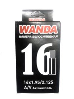 Камера для велосипеда 16"х1.95/2.125 AV WANDA бутиловая индивидуальная упаковка