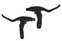Тормозные ручки для велосипеда алюминий V-брэйк/кантелив регулируемые черные KMS под 2-3 пальца
