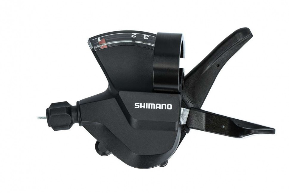 Переключатель 3 скорости левый манетка SHIMANO ALTUS M315 шифтер  с тросом 1800 мм, черный SHIMANO