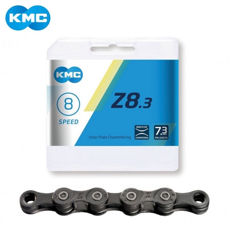 Цепь KMC Z-8.3 (7 -8 скоростей) к-во звеньев116, Gray/Gray, с замком, пластиковая упаковка