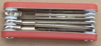 Шестигранники набор в ноже KMS 6 штук+2 отвертки,головка для снятия рулевой колонки MTB и подножки